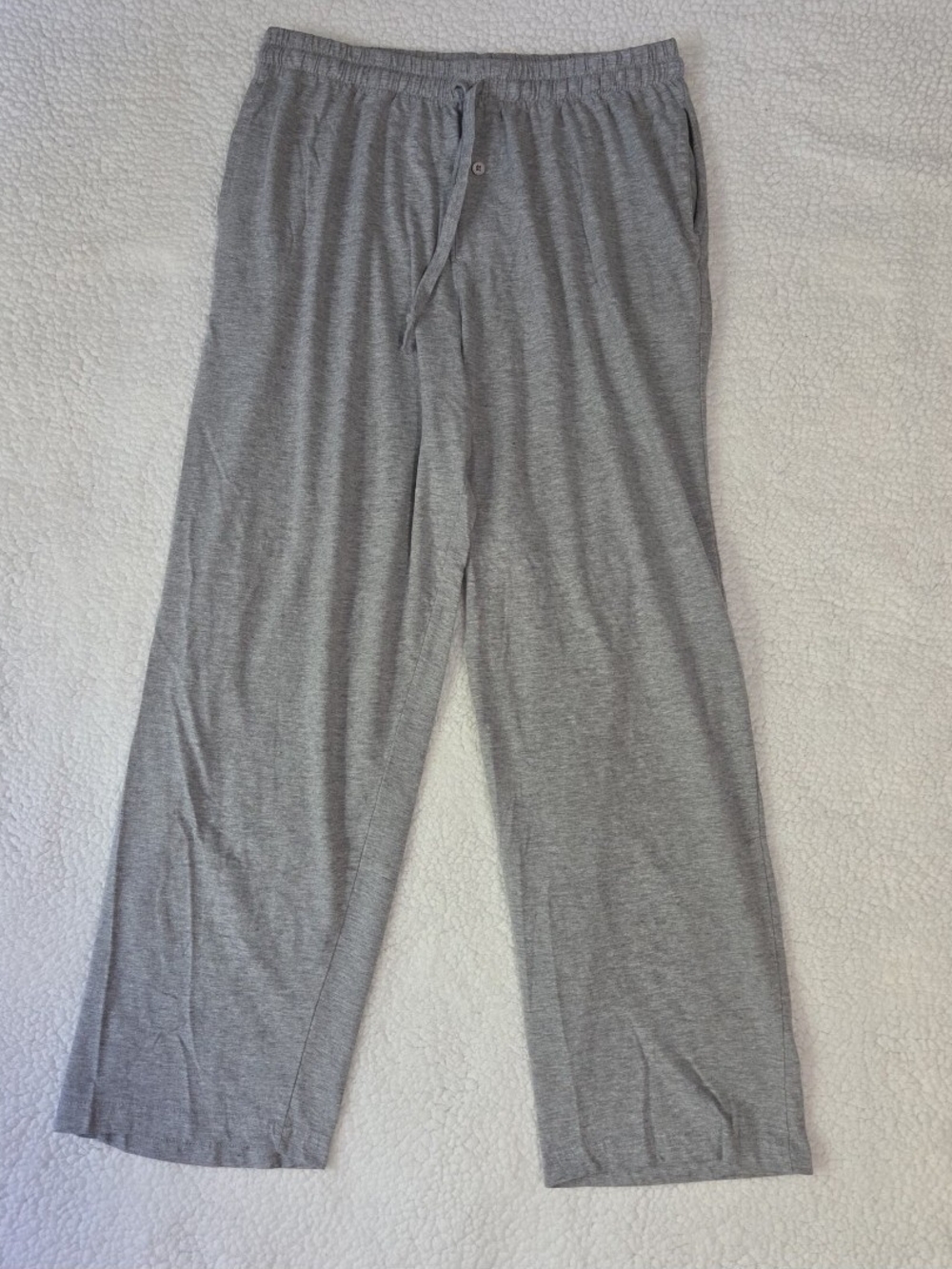 Grey Pajama Pants Wide Leg Lounge Wear Essential Sleepwear